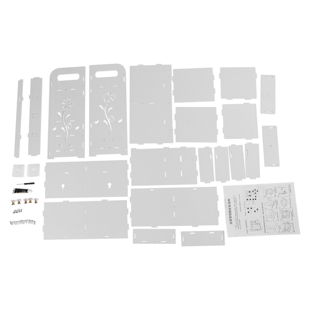 Nail-Free Adhesive Wall Bathroom Cabinet Moisture-Proof Large Storage Space