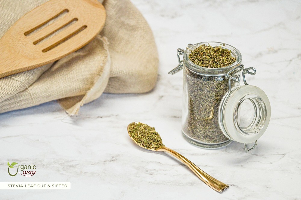 Organic Way Stevia Leaf Cut & Sifted - Organic, Kosher & USDA Certified