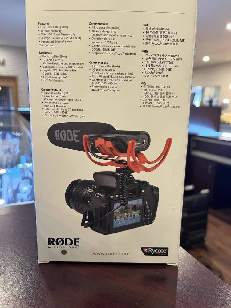 Rode RODVIDEOMIC Condenser Cable Professional Microphone SPB SJ 324308