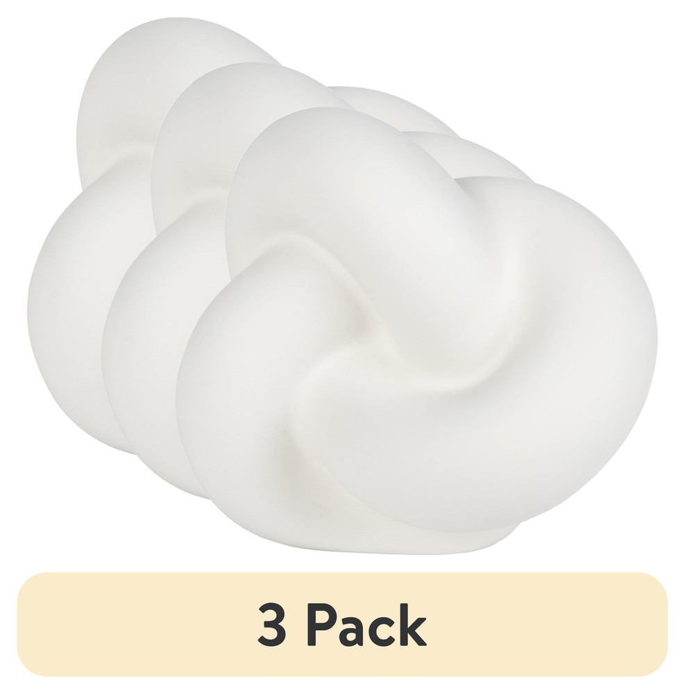 (3 pack) Hello Hobby Paintable Base Knot, White Ceramic 5",NEW