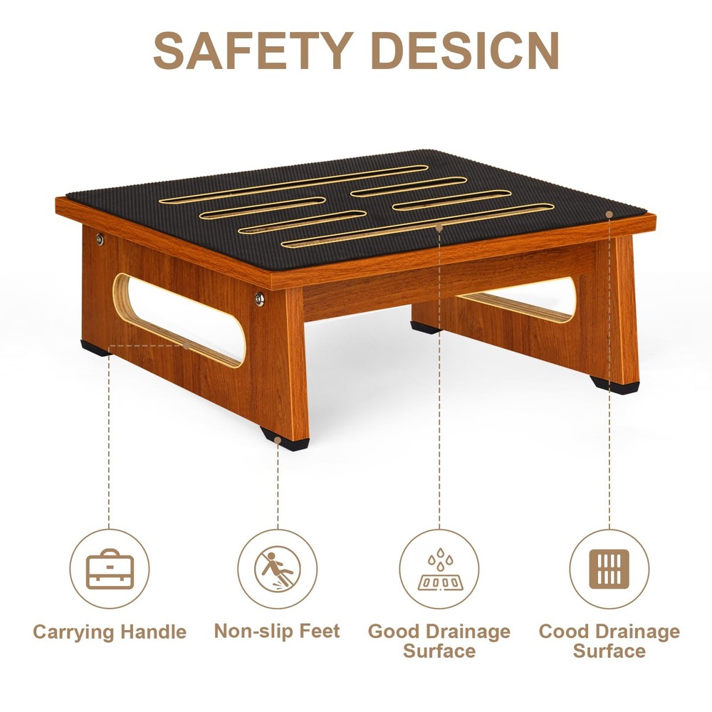 Step Stool, Bed Steps for High Beds for Adults with Non-Slip Rubber Stepping ...