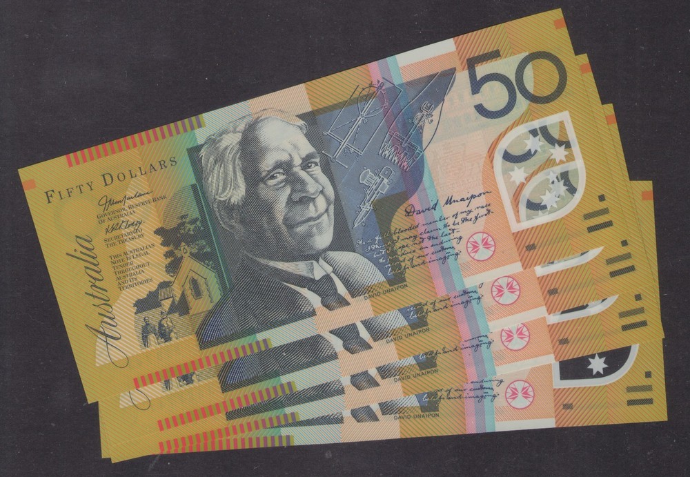 AUSTRALIAN BANKNOTE $50 FIFTY DOLLARS 2003 FIRST PREFIX AA03 UNC
