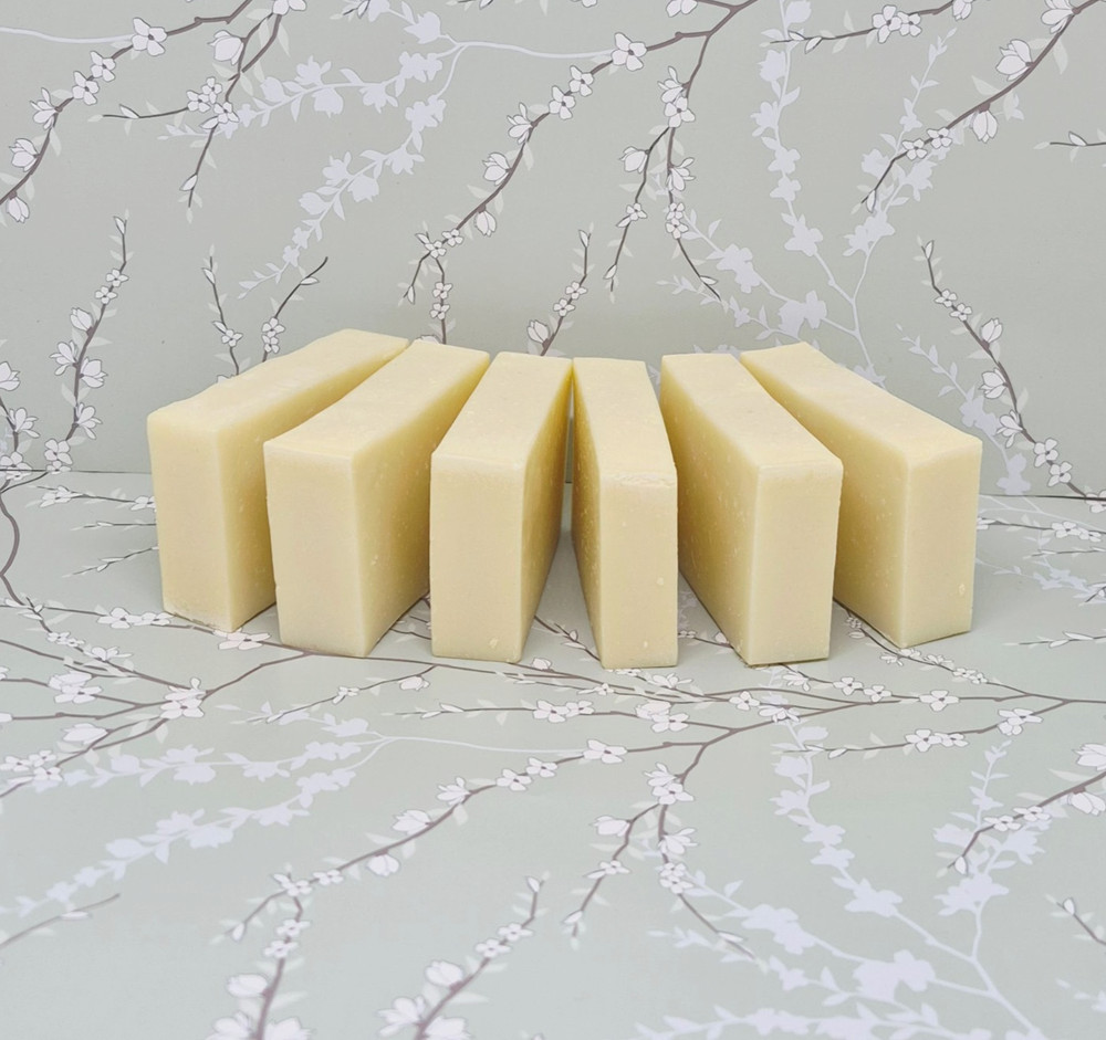 6 Handmade Unscented Tallow Soap Bars | Sensitive Skin 4-5oz each