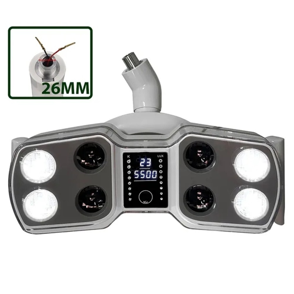 26mm Dental Induction LED Light Lamp Shadowless Operating Lamp with 8 Bulbs