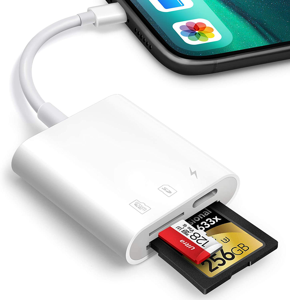Lector De Tarjetas SD SDHC SDXC MicroSD MicroSDXC Adaptador Para iPhone iPad