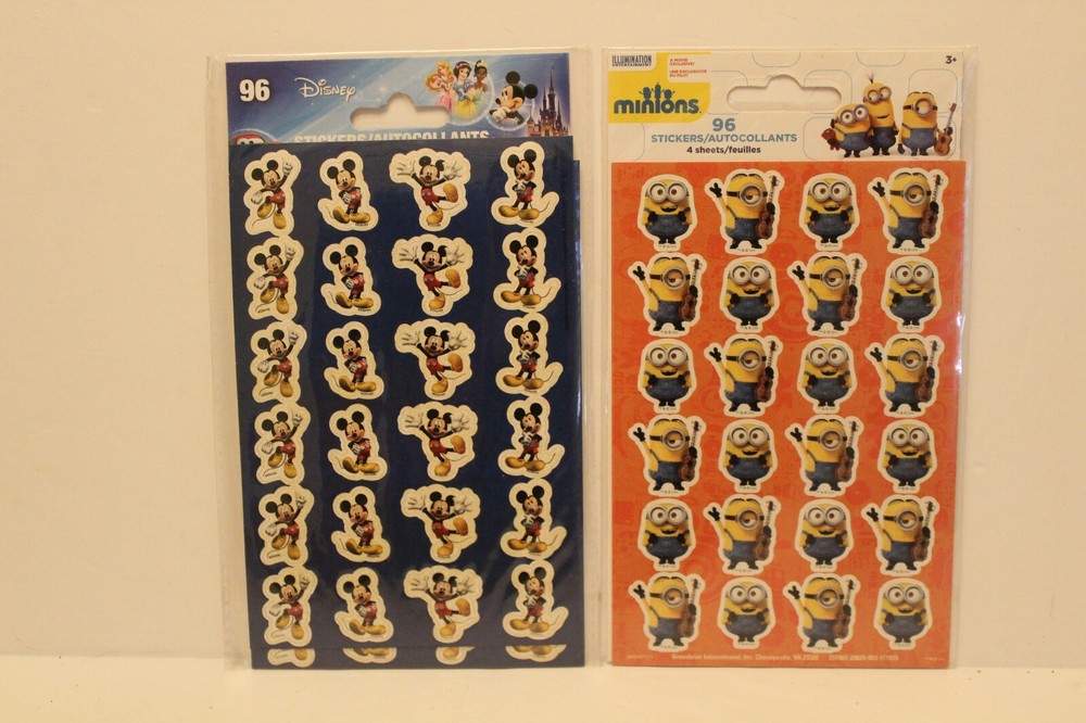 Minions & Mickey Mouse Disney Pixar Sticker Decal Lot