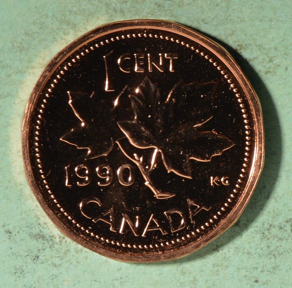 1990 Canada Penny - Proof Like (PL) Uncirculated From Set  🇨🇦🇨🇦