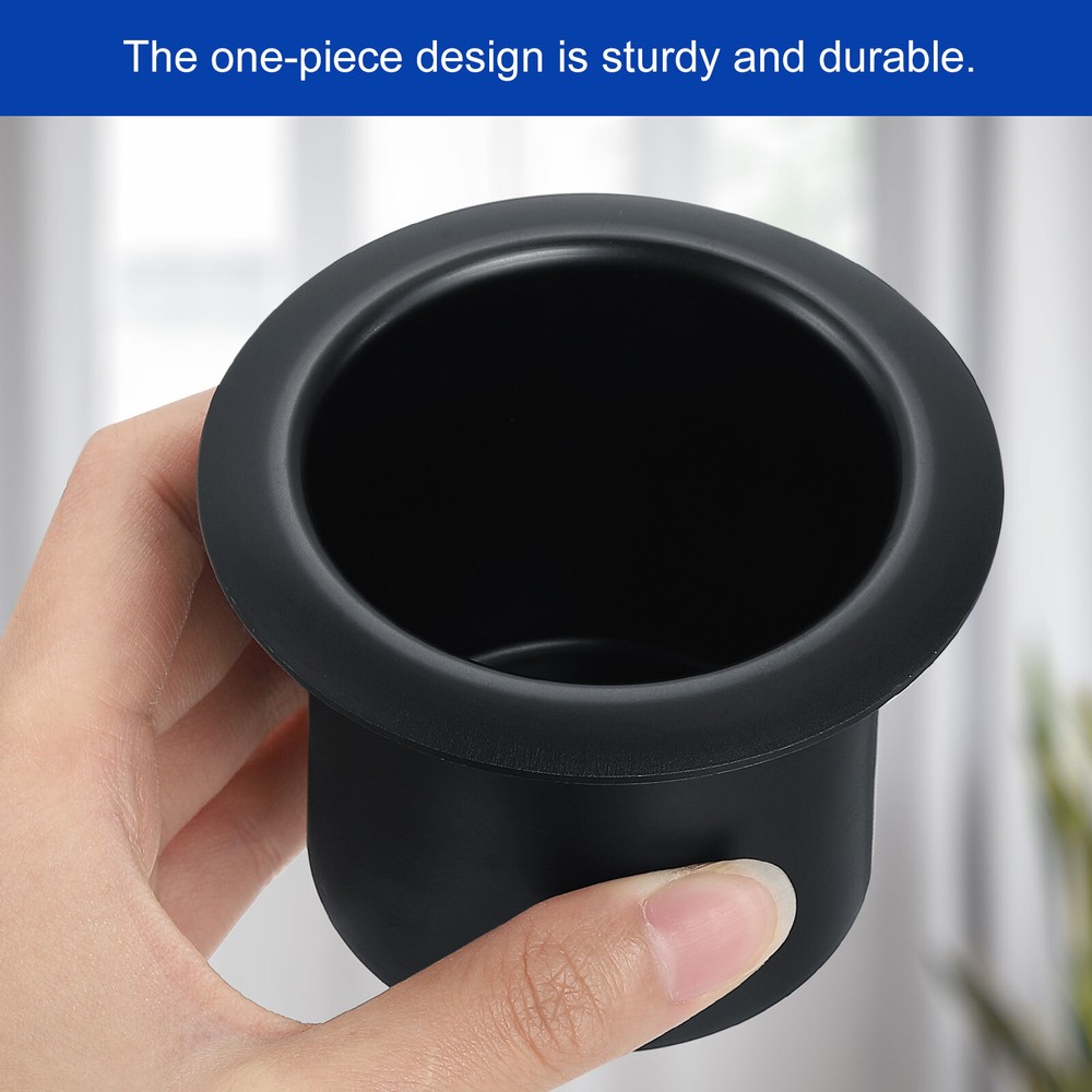 2 Pcs Plastic Drop-in Cup, 3"x3.78" Drink Can Holder, Black
