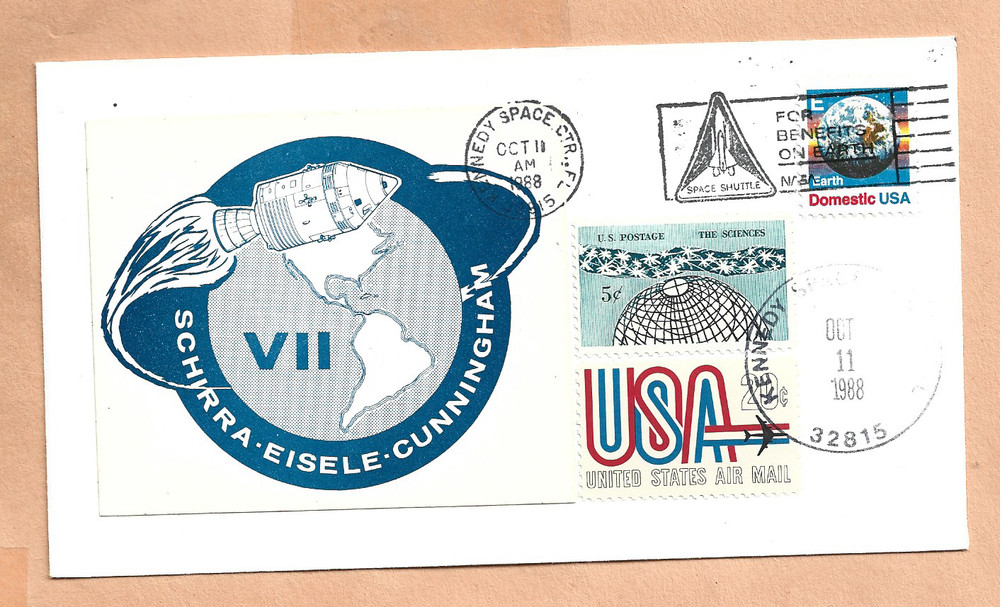 APOLLO 7 LAUNCH OCT 11,1968 KSC   SPACE COVER NASA