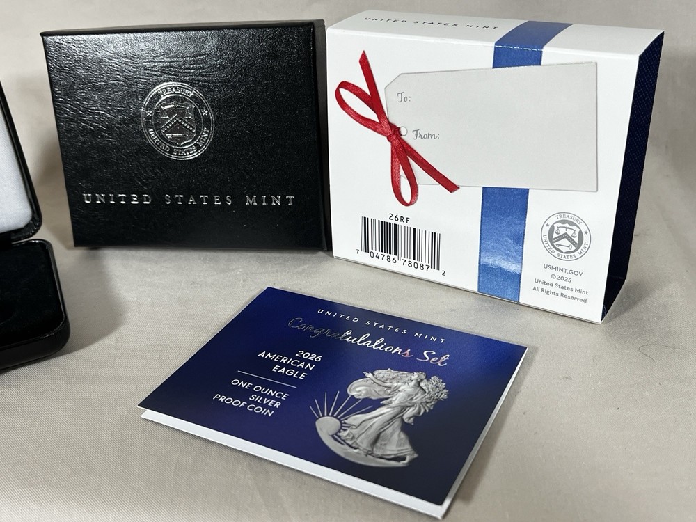 2026 P American Silver Eagle Congratulations Set Case COA Box Sleeve - No Coin