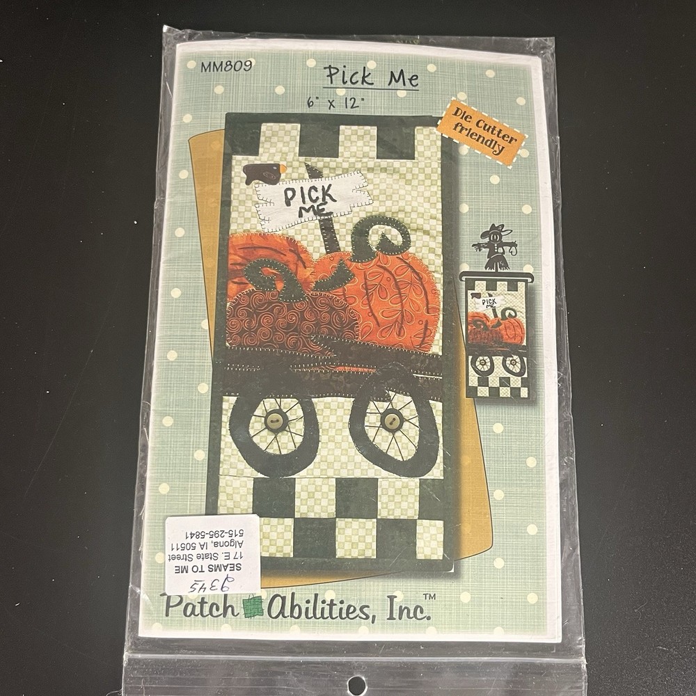 Patch Abilities "Pick Me" Wall Hanging Quilting Pattern MM809- with pieces