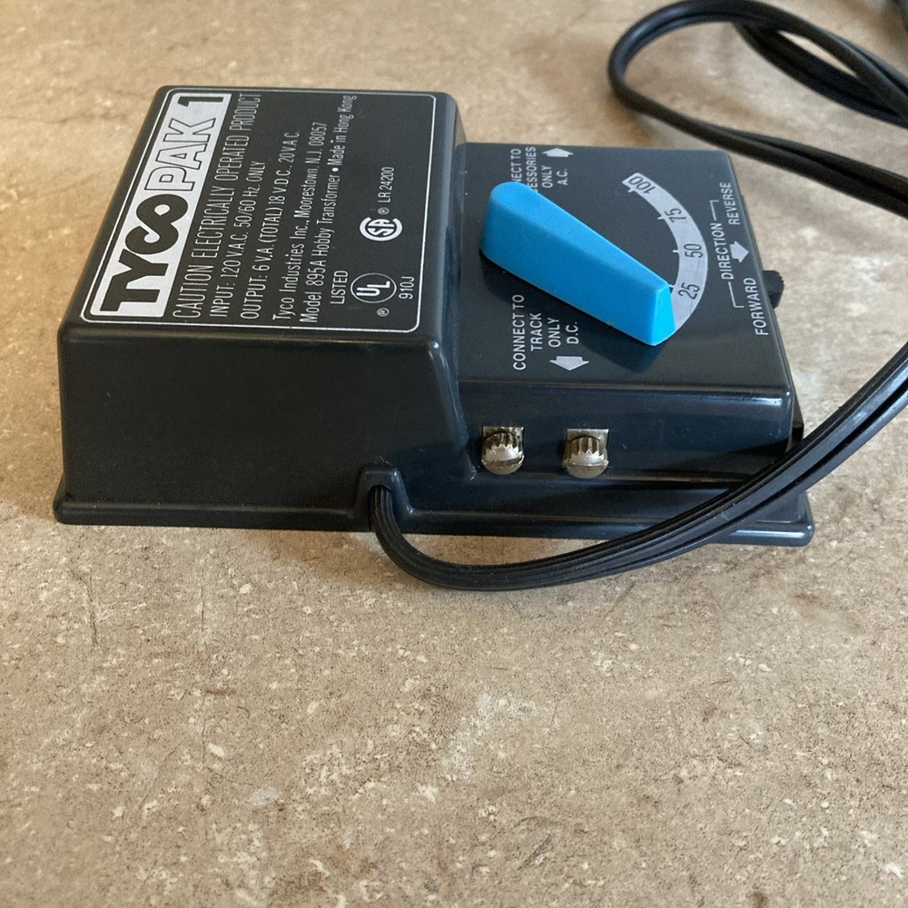 Tyco Pak 1 Model 895 A- HO Train 120V Transformer - TESTED
