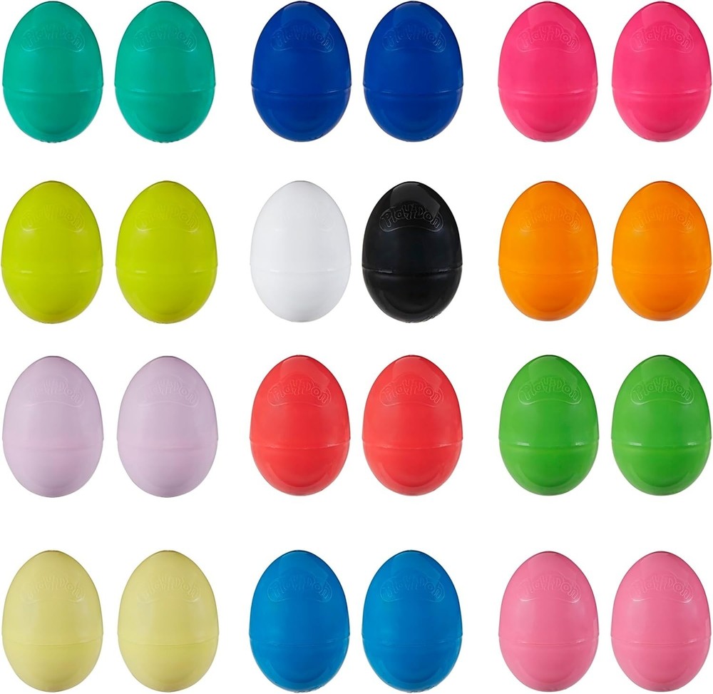 Play-Doh Eggs 24-Pack - Colorful Non-Toxic Modeling Compound for Creative Play