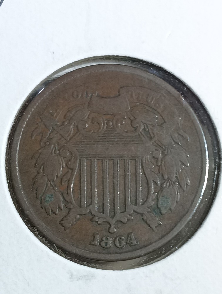 1864 2 Two Cent Piece Nice Mid Grade Coin A10F16