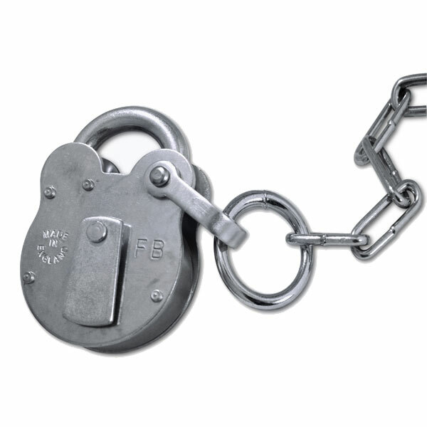 Walsall Fire Brigade Padlock FB1 Galv with Chain (WL-FB1-C)