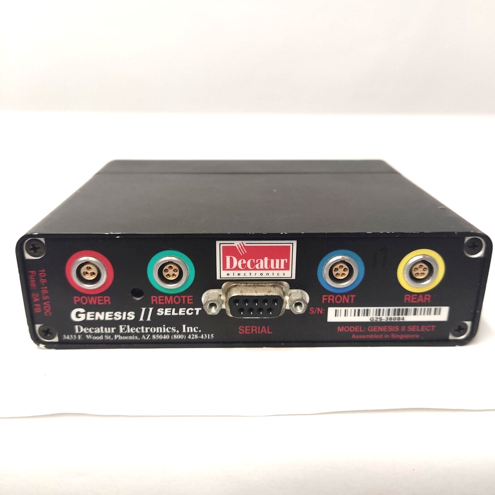 Decatur Genesis II Select Radar Base Unit w/ faceplate