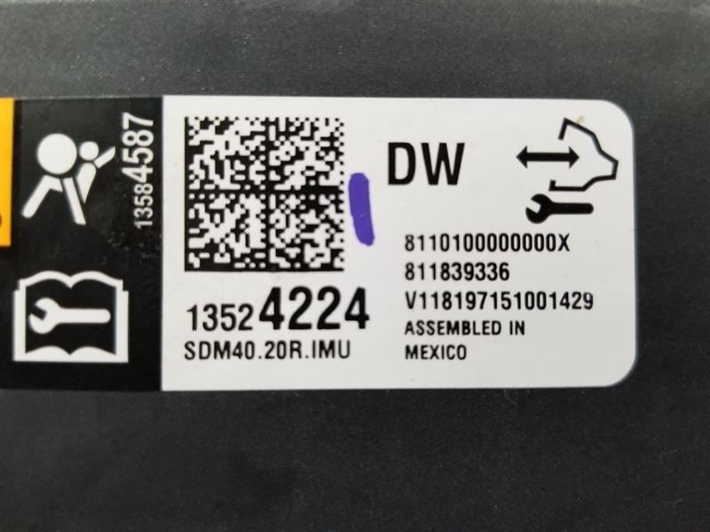 19 CHEVY TAHOE SRS BAG MODULE 13584587