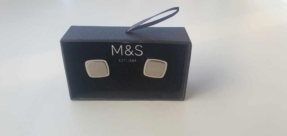 CUFFLINKS SQUARE FOR SHIRT BY MARKS & SPENCER BNWT