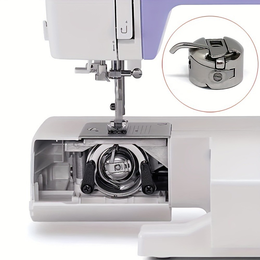 6 Pcs Sewing Machine Bobbin Case for Front Loading 15 Class Machines Metal