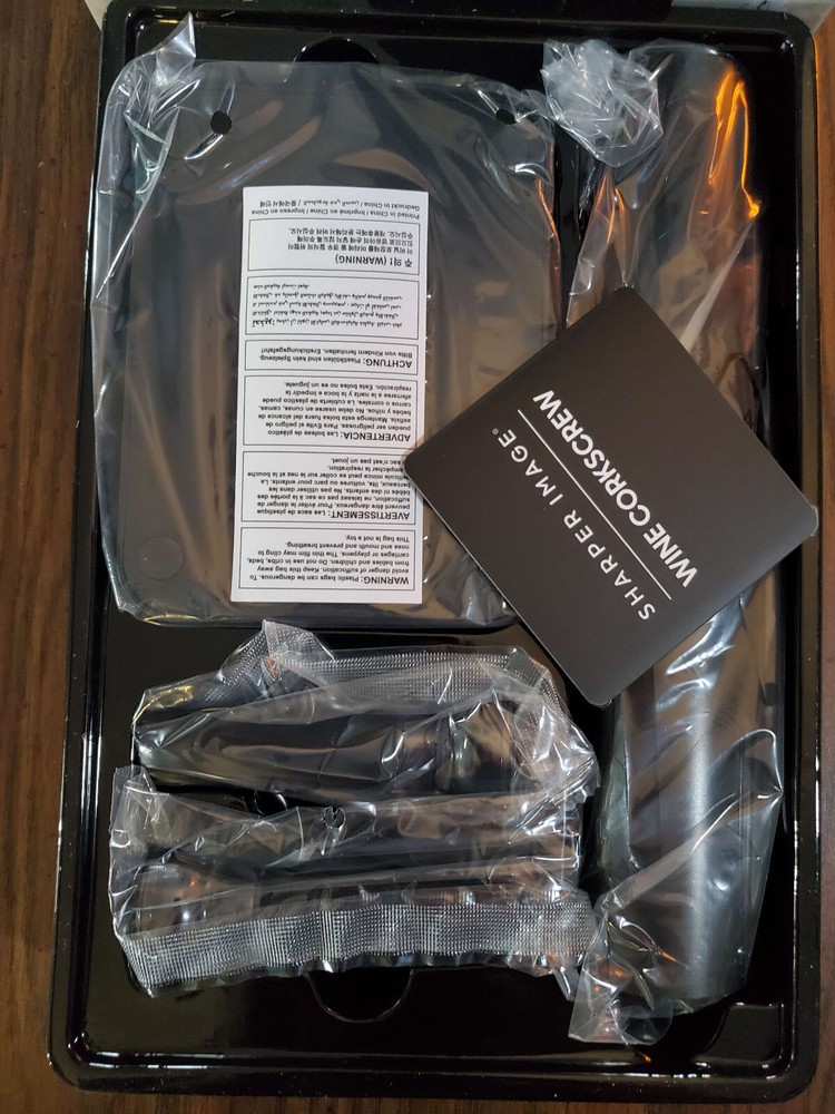 Sharper Image Automatic Wine Opener With Foil Cutter and Storage Base