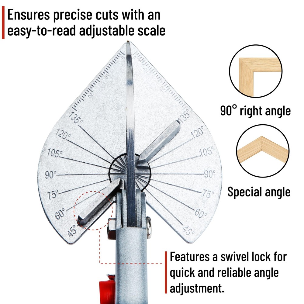 Red Oak Miter Shears Angular Cutting Molding, Quarter round Cutting Tool, Multi-