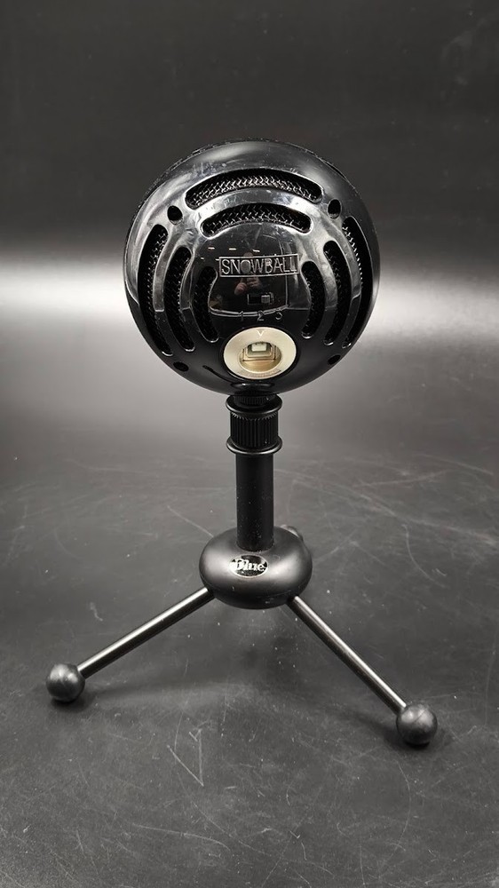 Blue Snowball USB Microphone Used Working Black