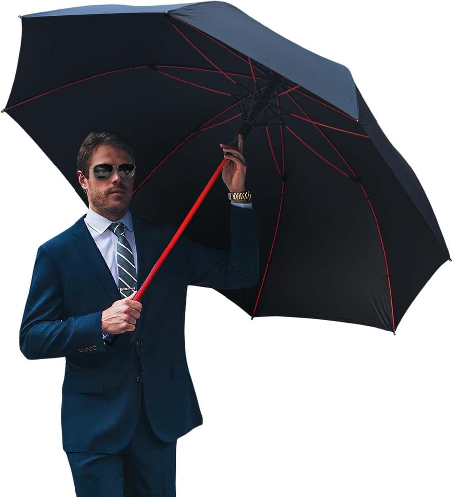 Automatic Open Golf Umbrella，Extra-Large Oversized 62 Inch Windproof Rain Stick