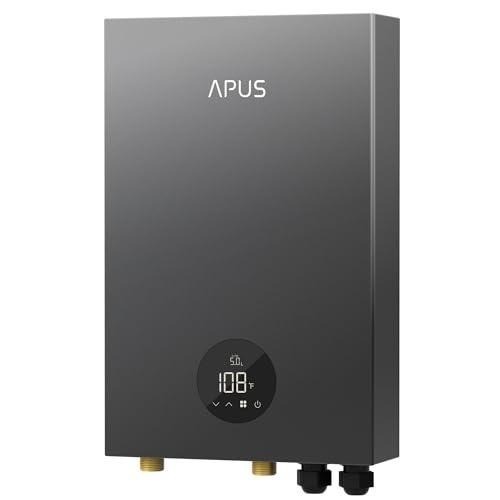 APUS 27kW Tankless Water Heater 240V 6.5GPM On Demand LED Gray