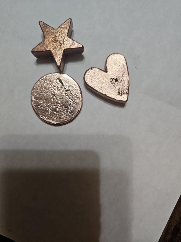 Hand Poured pure copper Ingots