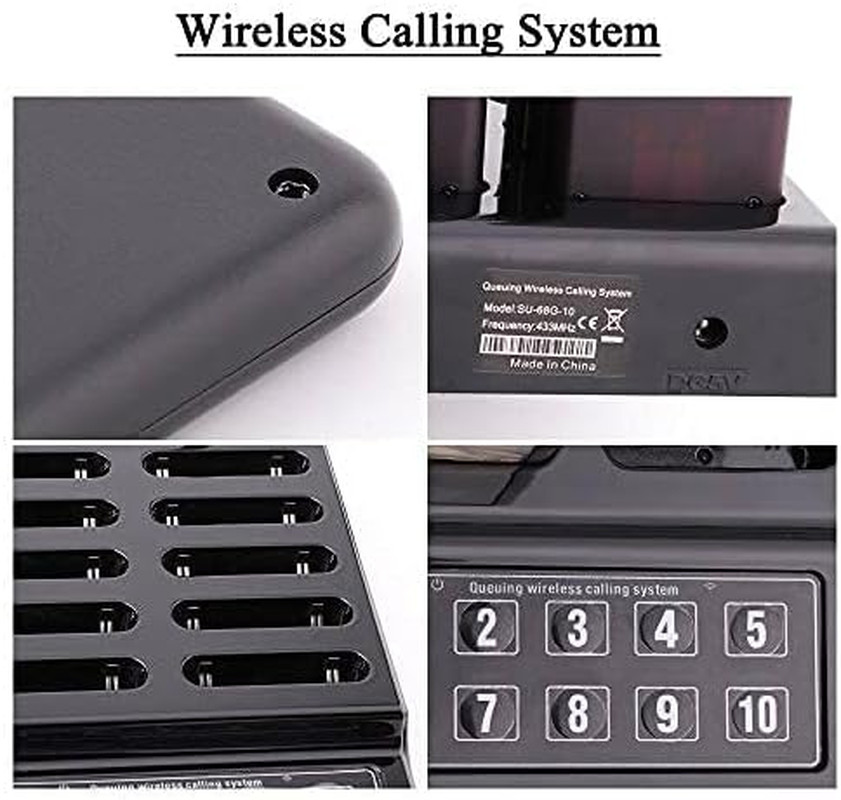 10 Pager Buzzers 1 Keypad Queue Number Call Wireless Calling System Queue Call R
