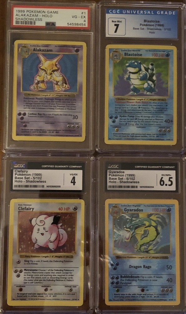 Base Set Complete All Shadowless Holos Near Mint Blastoise
