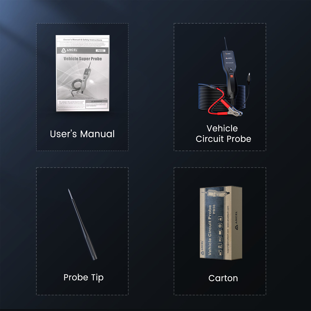 ANCEL PB50 Circuit Probe Battery Tester Electrical Diagnostic AC DC Voltage Tool