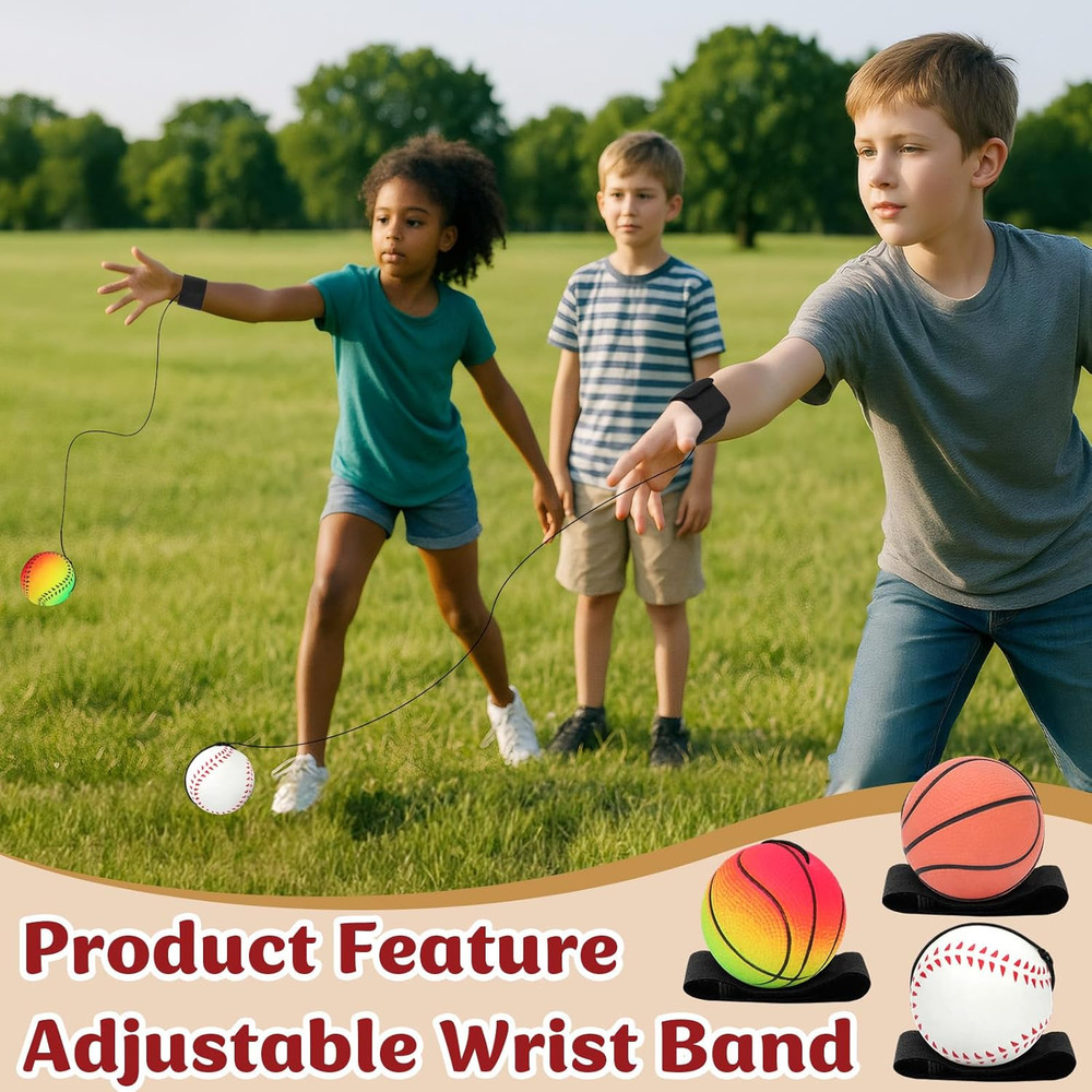 6/12/24 PCS Wrist Return Ball on a String 2.36 Rebound Return Sport Balls with E