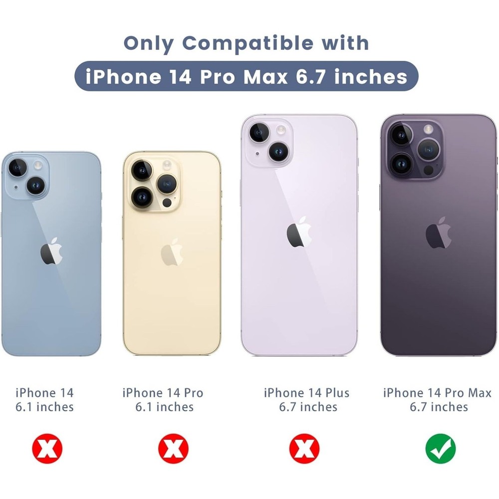 iPhone 14 Pro Max Case with Privacy Screen Protector & Full Camera Cover, Gold