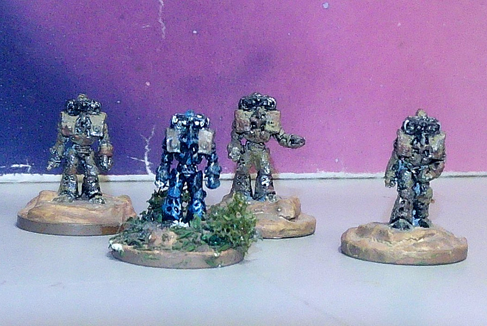 BATTLETECH INNER SPHERE ELEMENTAL MIXED SQUAD (RAL PARTHA, METAL, PAINTED)