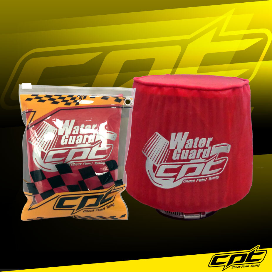 Universal Water Guard Cold Air Intake Pre-Filter Cone Filter Cover Red - Small