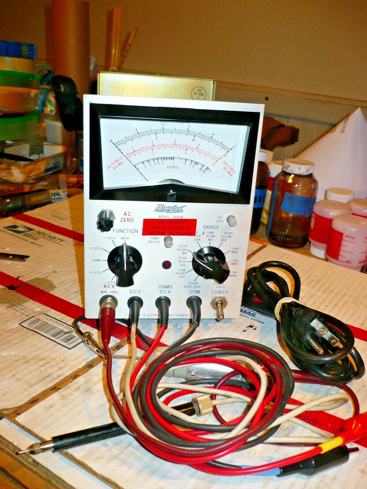 Hickok 1605M Solid State VTVM, with HP RF Probe
