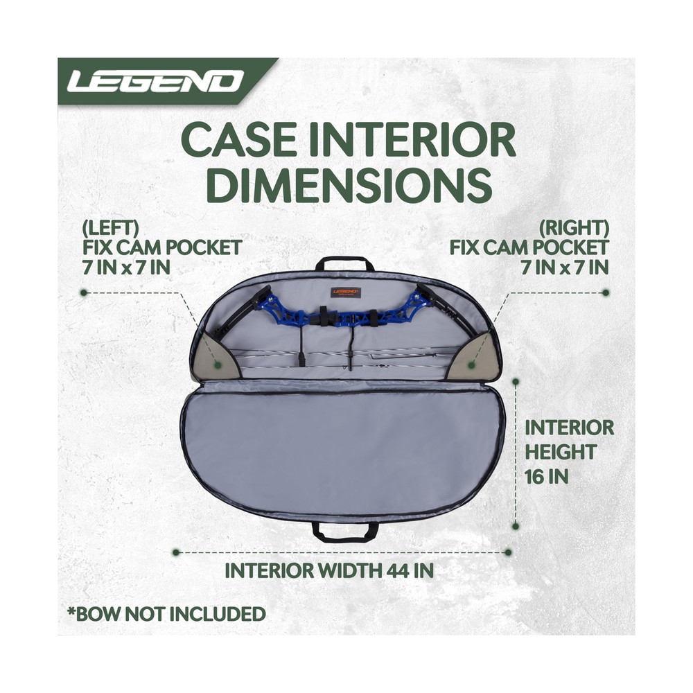 Legend Essential Compound Bow Case - Compound Bow Bag with Arrow Tube Case Po...