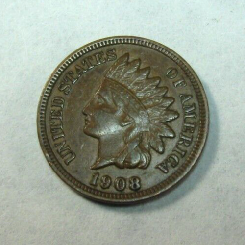 1908 INDIAN HEAD CENT - XF / EF