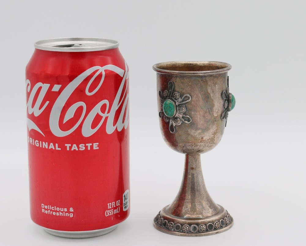 Vintage Sterling Silver 925 Israel BIER Kiddush Cup