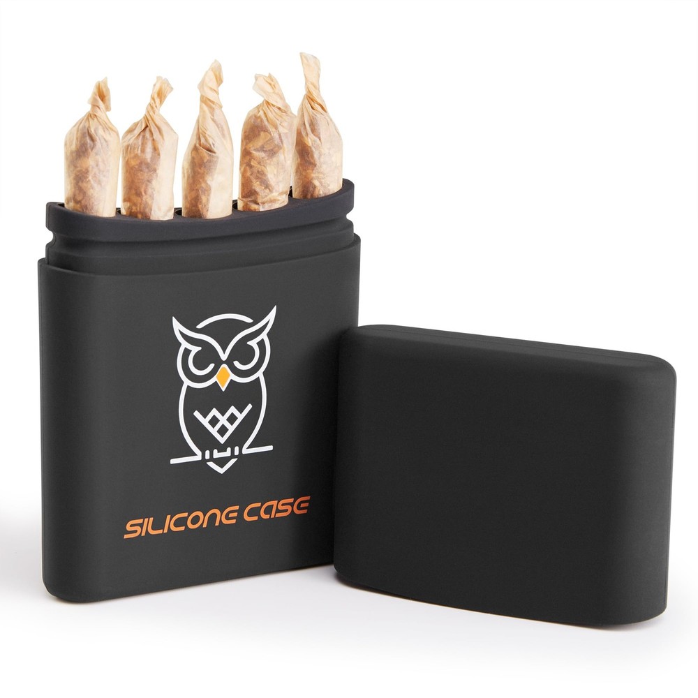 5Hole King Size Preroll Cone Joint Holder Case, Silicone Cigarette Case, Clas...