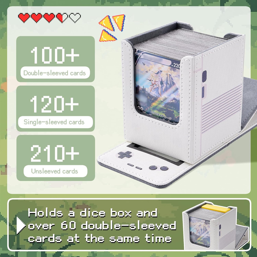 Retro Gaming Console Appearance MTG Deck Box with Commander Display, Card Deck C