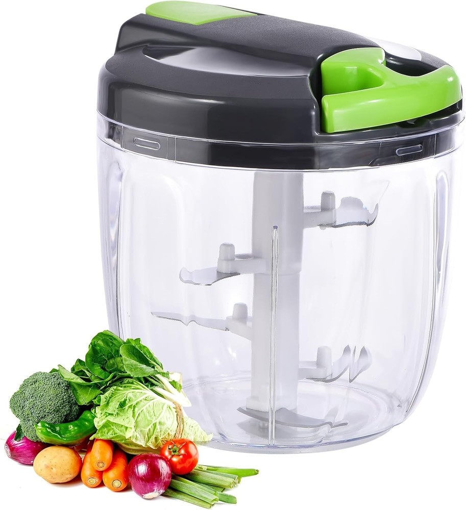 Manual Food Processor Vegetable Chopper Portable Hand Pull String Garlic Mincer