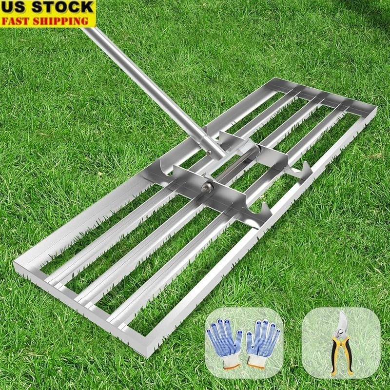 Lawn Leveling Rake 72inch Ergonomic Handle Garden Tool Smooth Surface Completion