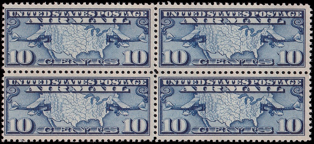 US #C7 MH block of 4