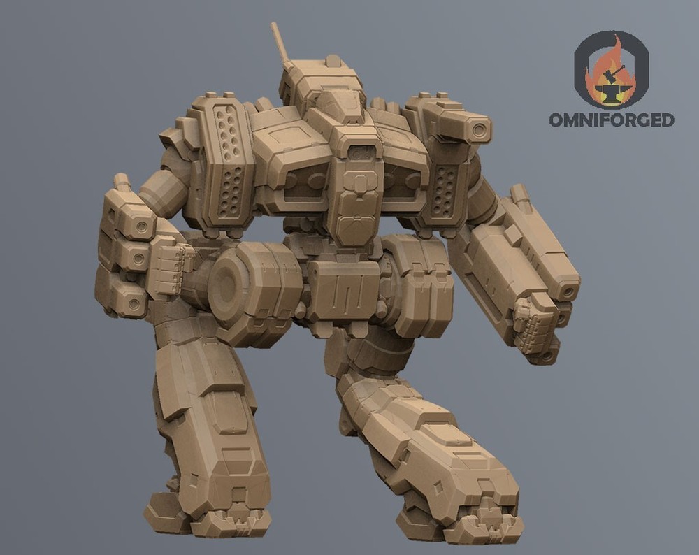 Hellfire Prime Mini MWO Mech Miniature Compatible with Battletech