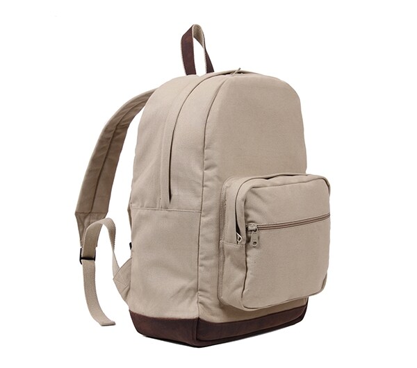 Rothco Khaki Vintage Canvas Teardrop Backpack - 9616