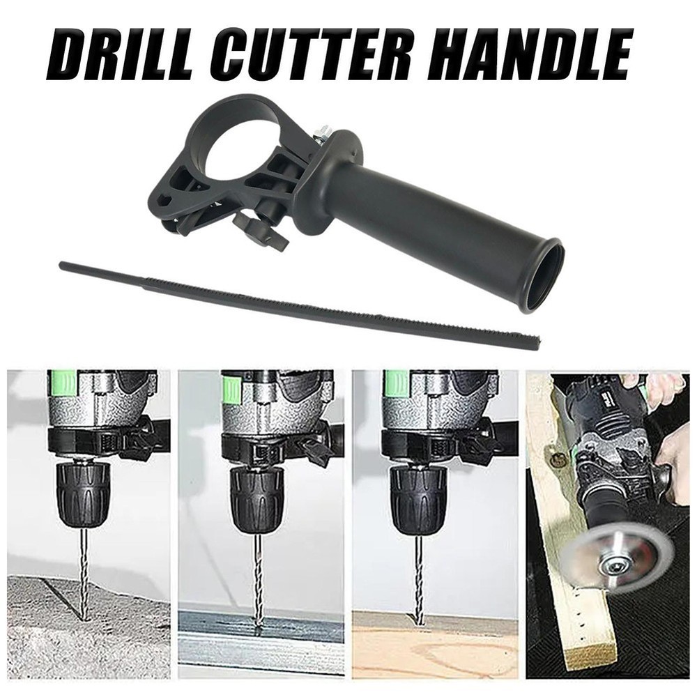 Factory Workshop Drill Handle Power Tool Fittings Accessories Black 1Set