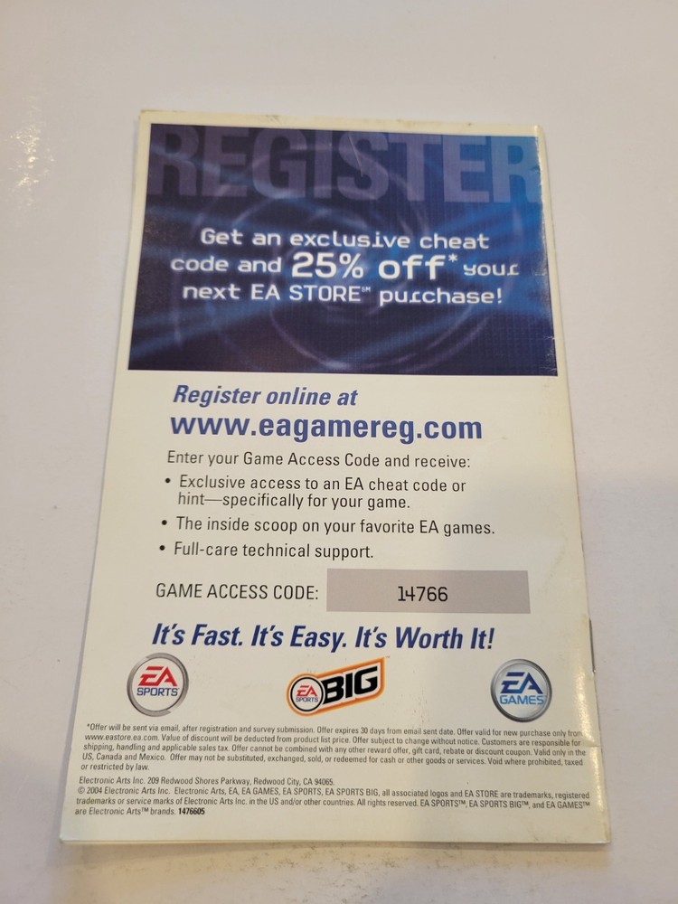 Madden NFL 2005 (Microsoft Xbox, 2004) Manual