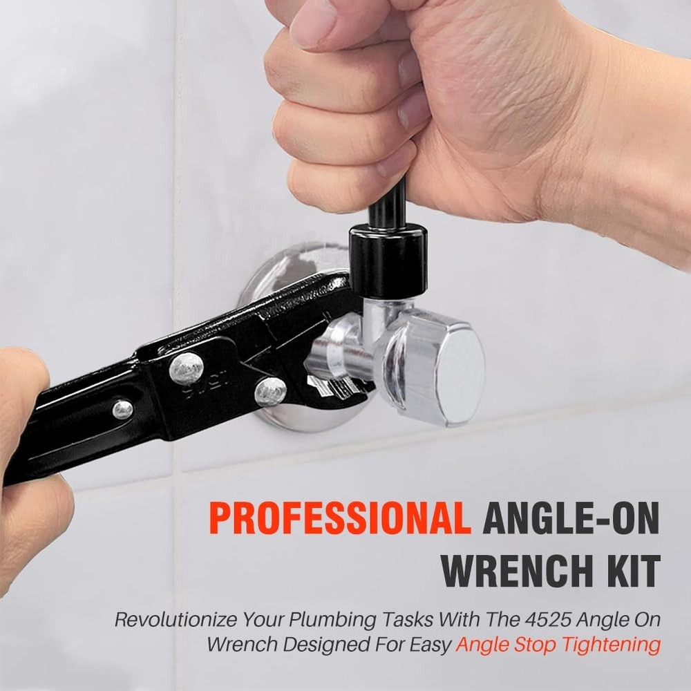 Angle Stop Wrench Kit, Professional Plumbing Tool for Installing & Removing C...